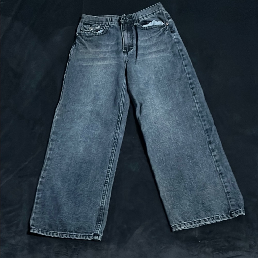 Vintage Wide-Leg Denim Jeans Embroidery